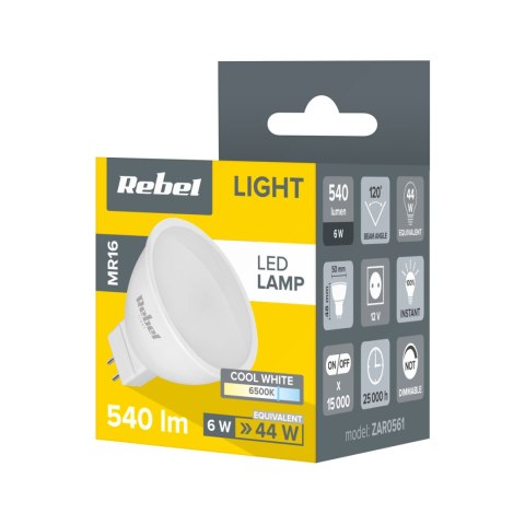 Lampa Led Rebel 6W, MR16, 6500K, 12V Rebel