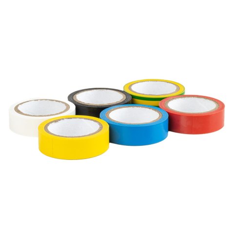 Zestaw taśm izolacyjnych - 6 szt.15 mm x 5 m amio-02609 AMiO