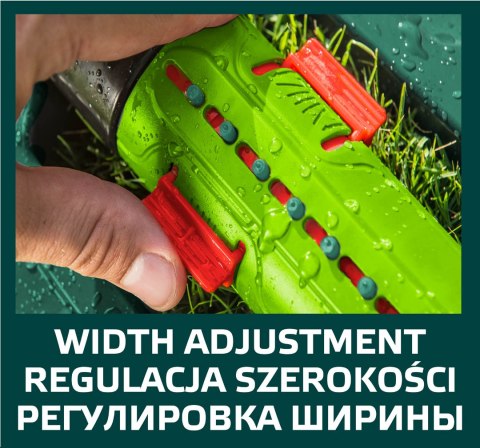 Zraszacz oscylacyjny, powierzchnia zraszania 15 x 19 m, 18 dyszy zraszających, igła do udrażniania dysz VERTO