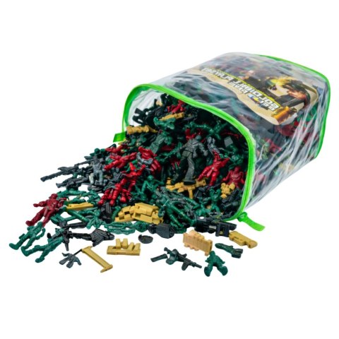 Baza Wojskowa Figurki Żołnierzyki Pojazdy Duży Zestaw Militarny 300 el. LEAN TOYS
