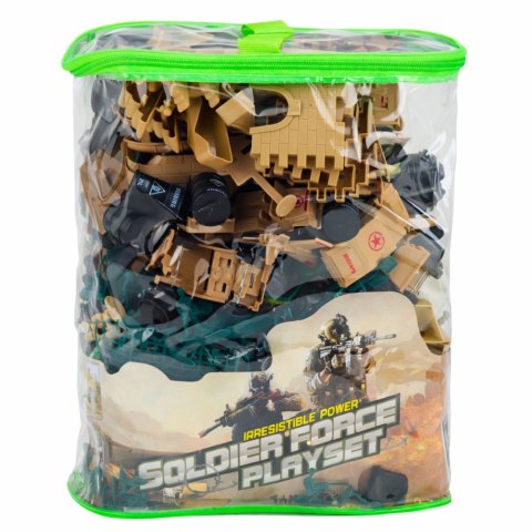 Baza Wojskowa Figurki Żołnierzyki Pojazdy Duży Zestaw Militarny 400 el. LEAN TOYS