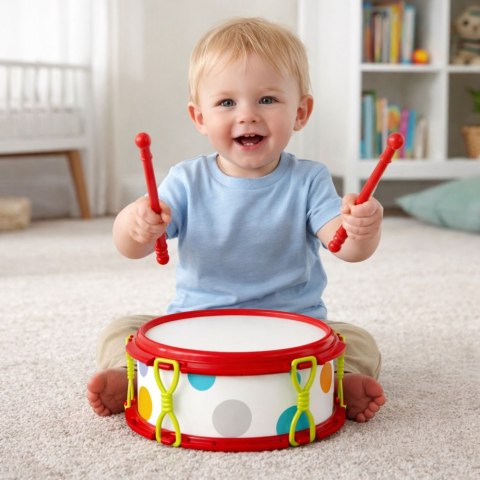 Instrumenty Muzyczne Dla Dzieci Bębenek Grzechotki Tamburyn Kastaniety LEAN TOYS