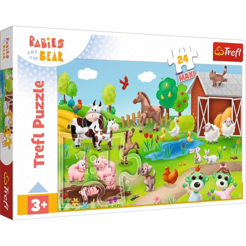 Puzzle - 24 maxi - Zwierzęta - Trefl 14372 TREFL PUZZLE