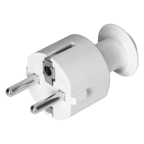 Wtyczka prosta Uni-Schuko 16A, 230V, biała Orno