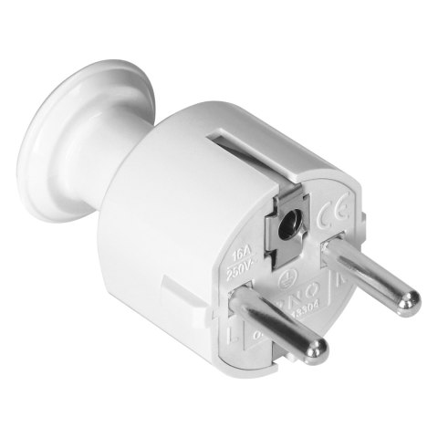 Wtyczka prosta Uni-Schuko 16A, 230V, biała Orno