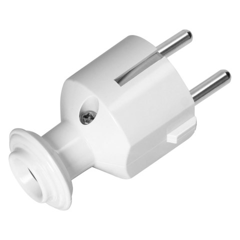 Wtyczka prosta Uni-Schuko 16A, 230V, biała Orno