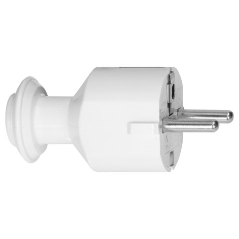 Wtyczka prosta Uni-Schuko 16A, 230V, biała Orno
