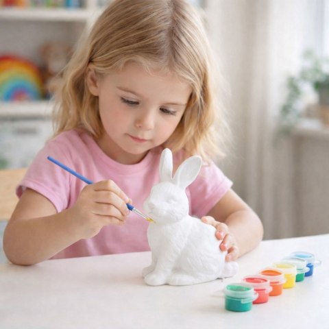 Zestaw Do Malowania Styropianowych Ozdób Zając Farby Pędzelek LEAN TOYS