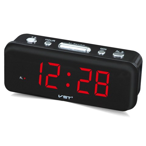 Budzik zegar elektroniczny alarm cyfrowy led 24h RTO