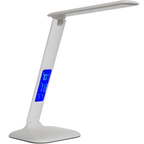 Lampka led biurkowa 5 trybów światła ładowarka ekran lcd budzik zegar temp RTO