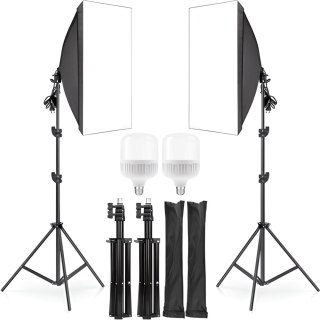 Lampy fotograficzne statyw softbox 50x70cm -e230 - inne żarówki RTO