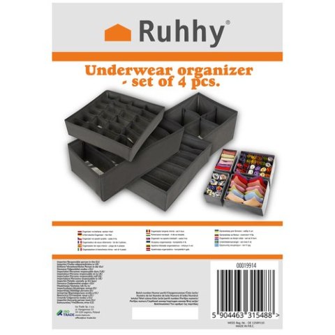 Organizer na bieliznę- zestaw 4szt. Ruhhy RUHHY