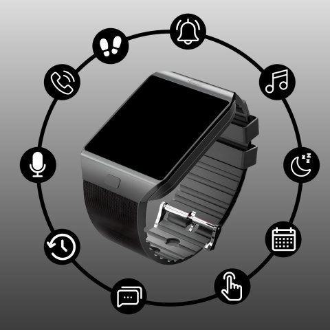 Smartwatch zegarek polskie menu karta sim sd wyświetlacz ips lcd połączenia RTO