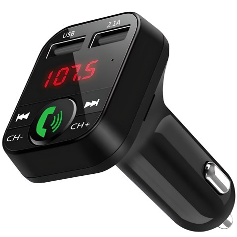 Transmiter bluetooth samochodowy fm ładowarka odbiornik audio 2x usb sd mp3 -e089 RTO