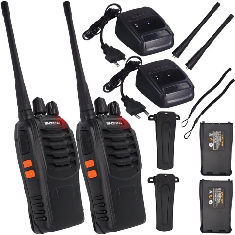 2x walkie talkie + słuchawki krótkofalówki baofeng bf888s pmr duży zasięg RTO