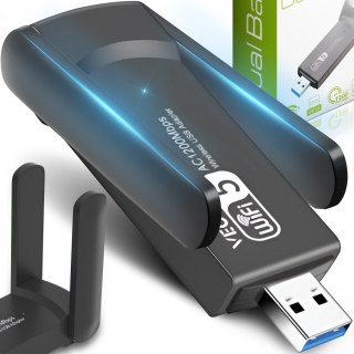 Adapter karta sieciowa wifi wi-fi usb 3.0 anteny zewnętrzna 1300mbps 5ghz -e628 RTO