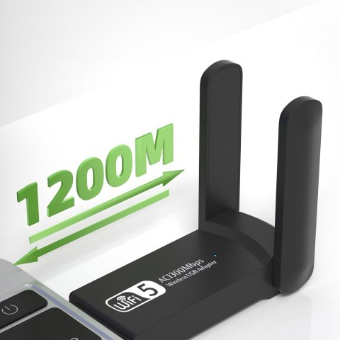 Adapter karta sieciowa wifi wi-fi usb 3.0 anteny zewnętrzna 1300mbps 5ghz -e628 RTO