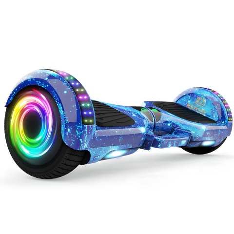 Hoverboard 10' cali deskorolka elektryczna led deska głośniki bt 10 cali ochraniacze - niebieska e031-2 RTO
