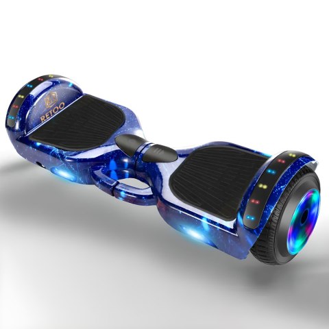 Hoverboard 10' cali deskorolka elektryczna led deska głośniki bt 10 cali ochraniacze - niebieska e031-2 RTO