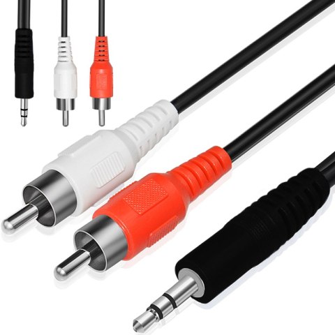 Kabel aux mini jack 3,5mm 2 rca cinch stereo 1,5m e398 1 sztuka RTO