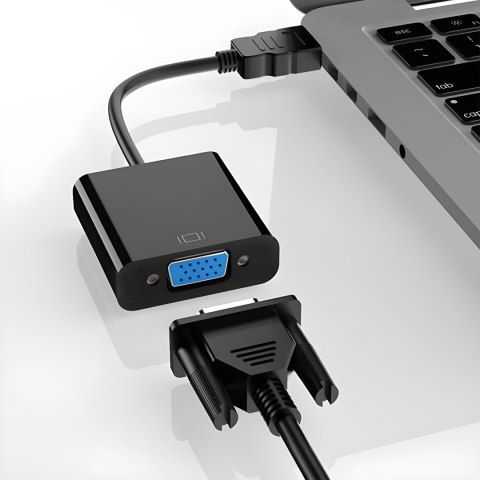 Konwerter hdmi do vga d-sub 15 pin kabel adapter monitor full hd 1080p RTO