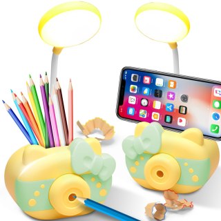 Lampka biurkowa na biurko lampa led z temperówką - wysyłamy żółtą e320-2 RTO