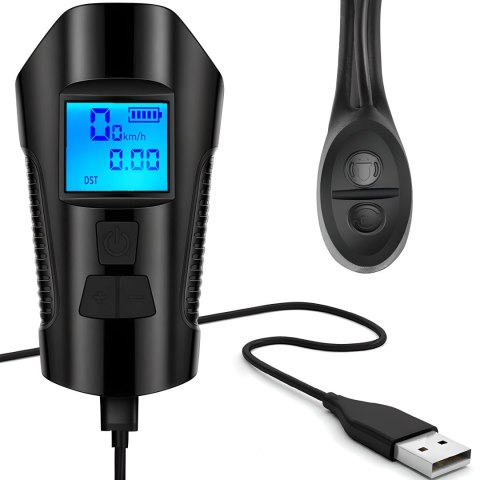 Lampka rowerowa led licznik km prędkościomierz tył - s092-1 + lampka tył RTO