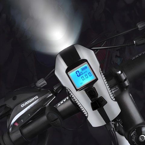 Lampka rowerowa led licznik km prędkościomierz tył - s092-1 + lampka tył RTO