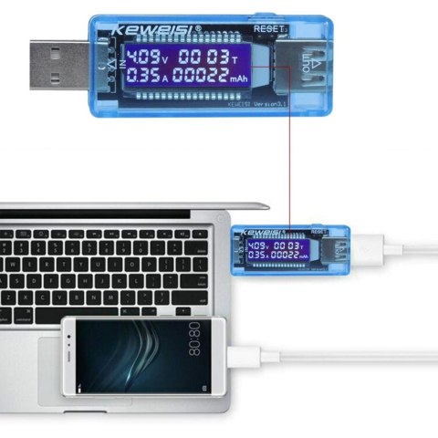 Miernik woltomierz usb amperomierz tester napięcia prądu RTO