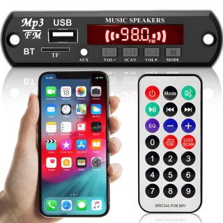 Moduł bluetooth odtwarzacz transmiter do samochodu mp3 aux usb fm pilot -e356 RTO