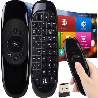 Pilot do tv klawiatura myszka bezprzewodowa na ruch usb smart tv 10m 3w1 -e235 RTO