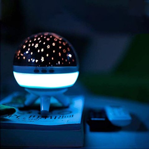 Projektor gwiazd nieba lampka obrotowa nocna dla dzieci rzutnik led prezent -e295 RTO