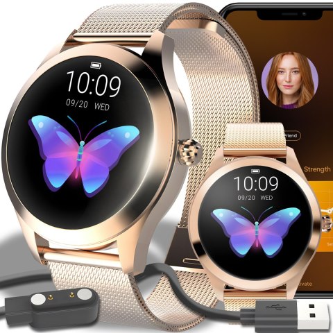 Smartwatch zegarek damski wodoodporny polska aplikacja sport sen rozmowy RTO