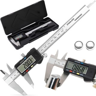 Suwmiarka dokładna elektroniczna cyfrowa pomiarowa lcd 150 mm etui metalowa RTO