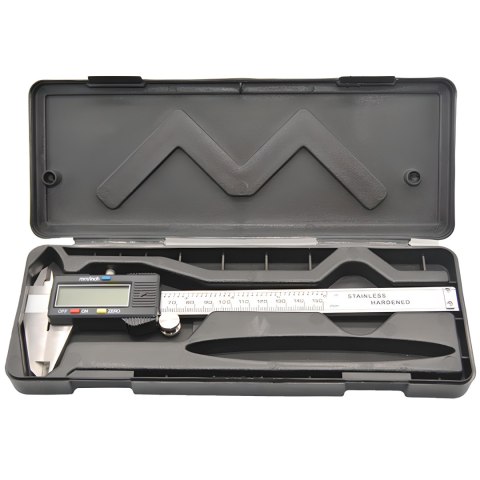 Suwmiarka dokładna elektroniczna cyfrowa pomiarowa lcd 150 mm etui metalowa RTO