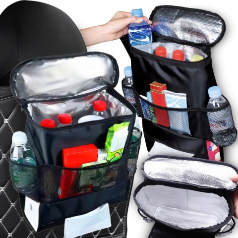 Torba termiczna organizer na fotel samochodowy do auta czarny 10l - m025 RTO
