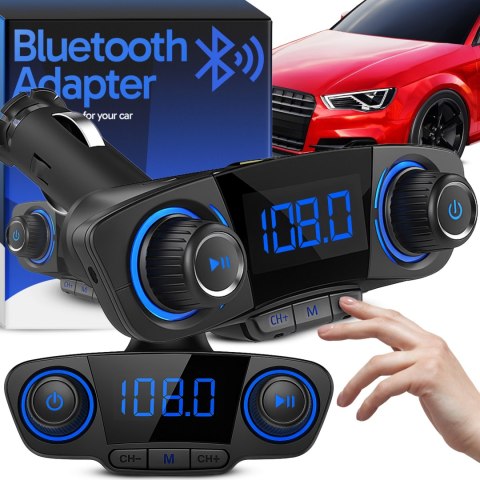 Transmiter fm bluetooth 5.0 usb wielofunkcyjny 8w1 -e666 RTO