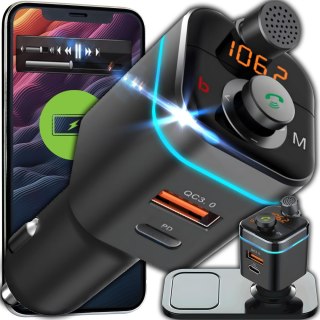 Transmiter fm bluetooth ładowarka mp3 2xusb sd lcd - e665 RTO