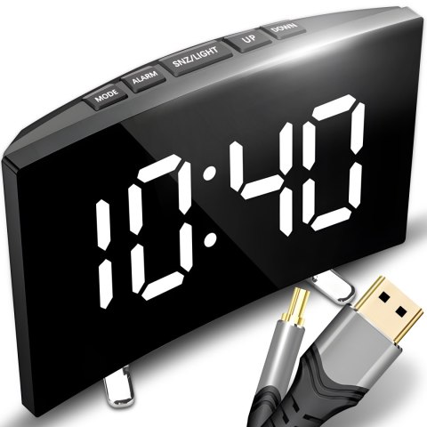 Zegar cyfrowy elektroniczny budzik led termometr -e738 RTO