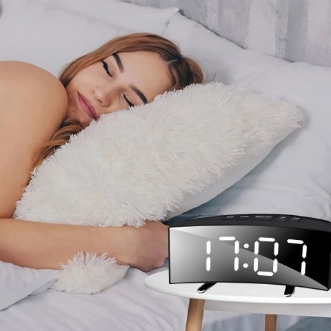 Zegar cyfrowy elektroniczny budzik led termometr -e738 RTO