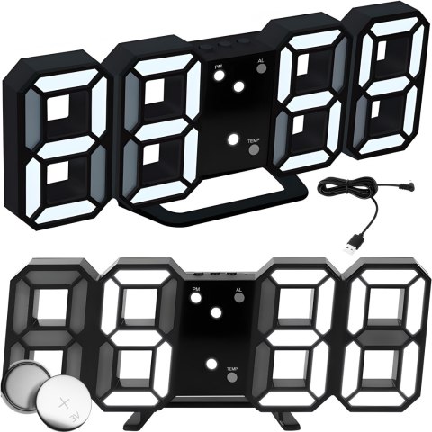 Zegar elegroniczny led budzik termometr alarm data - e290 RTO