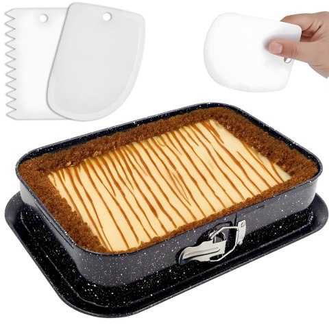 Forma do pieczenia tortownica blacha prostokątna non-stick stal nierdzewna RTO