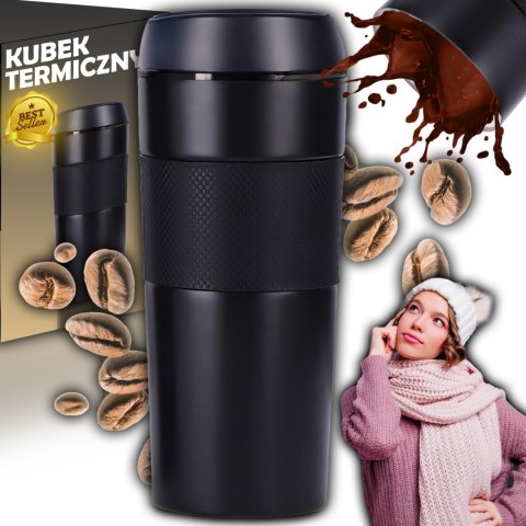 Kubek termiczny termos na ogrące napoje do 24h szczelny 400 ml herbata kawa RTO