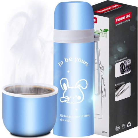 Kubek termiczny termos próżniowy stal 500ml + kubek RTO