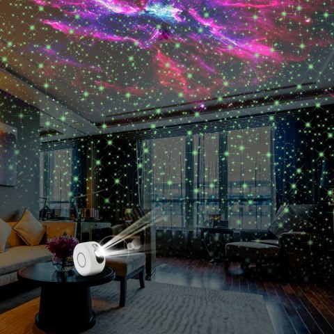 Lampka nocna led projektor gwiazd star nieba laserowy rzutnik + pilot RTO