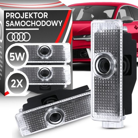 Led logo projektor do audi a3 a4 a5 a6 a7 a8 q3 q5 q7 r8 tt hd 20+ wzorów -mr151 RTO