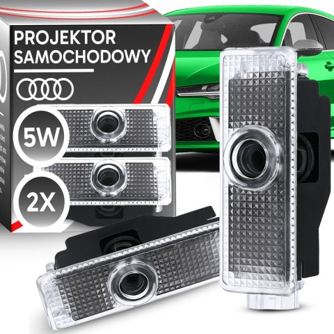 Led logo projektor do audi a3 a4 a5 a6 a7 a8 q3 q5 q7 r8 tt hd 20+ wzorów -mr151 RTO
