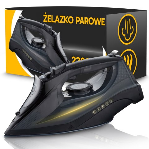 Mocne żelazko parowe duża moc 2400w ceramiczna powłoka anti-drip anti-calc RTO