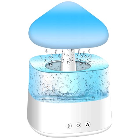 Nawilżacz powietrza dyfuzor aromaterapia lampka led chmurka grzybek deszcz RTO