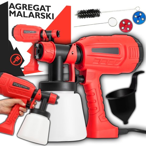 Pistolet elektryczny natryskowy do farb 1200 ml agregat malarski moc 400 w RTO